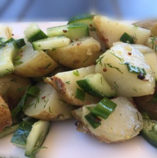 New Potato Salad with Cucumber, Dill and Green Onions