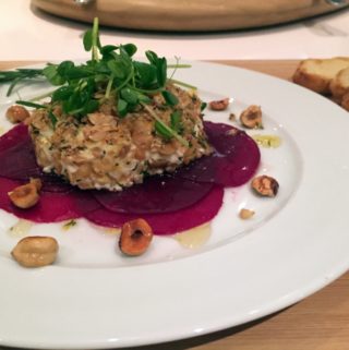 Baked Goat Cheese and Beet Carpaccio